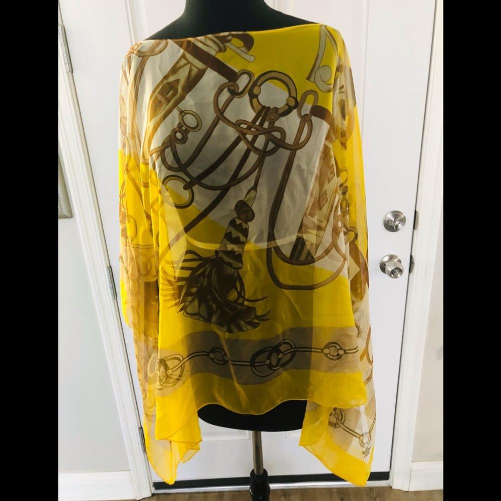 Silk like scarf top one size fits most